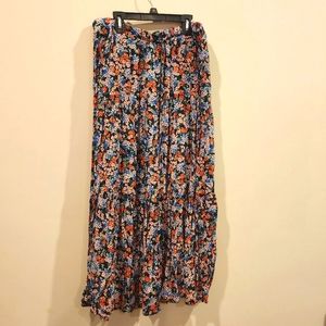 Long Floral Skirt L/XL